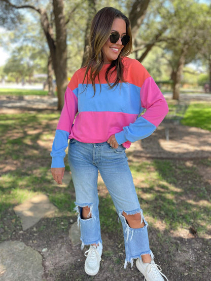 PREORDER: Finnley Colorblock Pullover in Four Colors