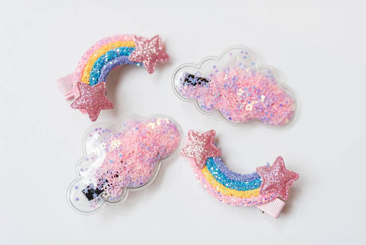 Shaker Hair Clip Set - Rainbow