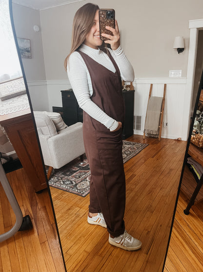 Relaxed Jumpsuit: Brown