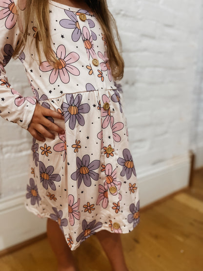 Purple Boho Pumpkins Dress