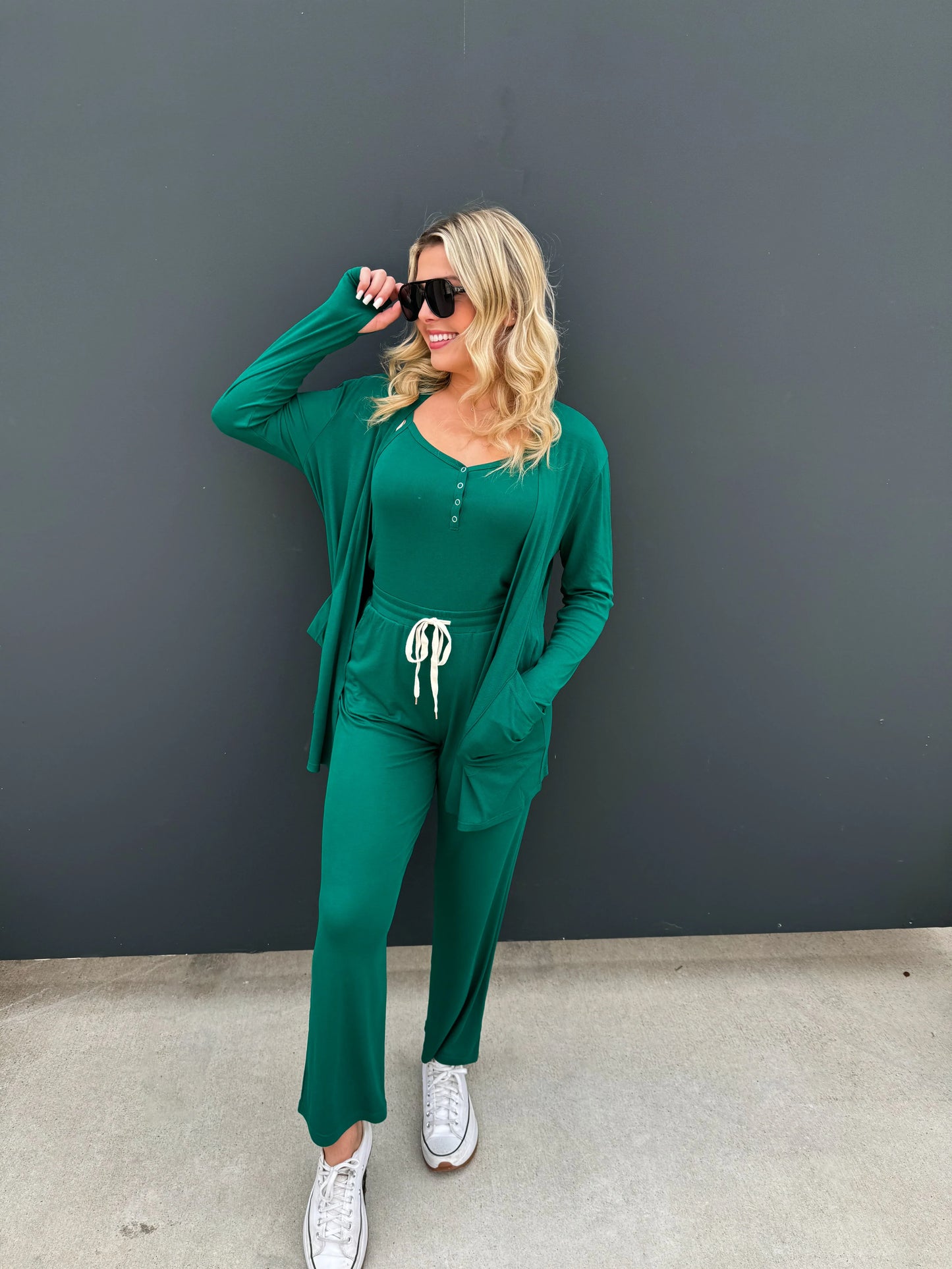 PREORDER: Soft Landing Romper and Cardigan Set in Five Colors