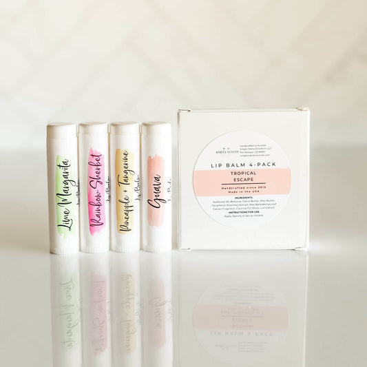 Lip Balm 4-Pack: Tropical Escape