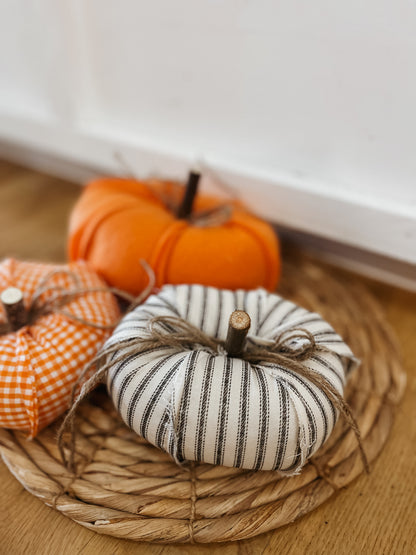 Tabletop Fabric Pumpkins