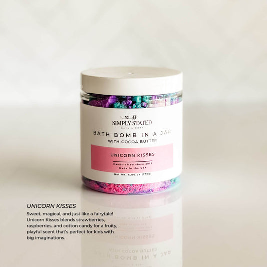 Kids Bath Bomb in a Jar – Fun & Fizzy Bath Time Treats: Unicorn Kisses