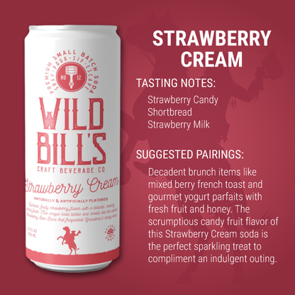 Strawberry Cream  - Premium Cane Sugar Soda