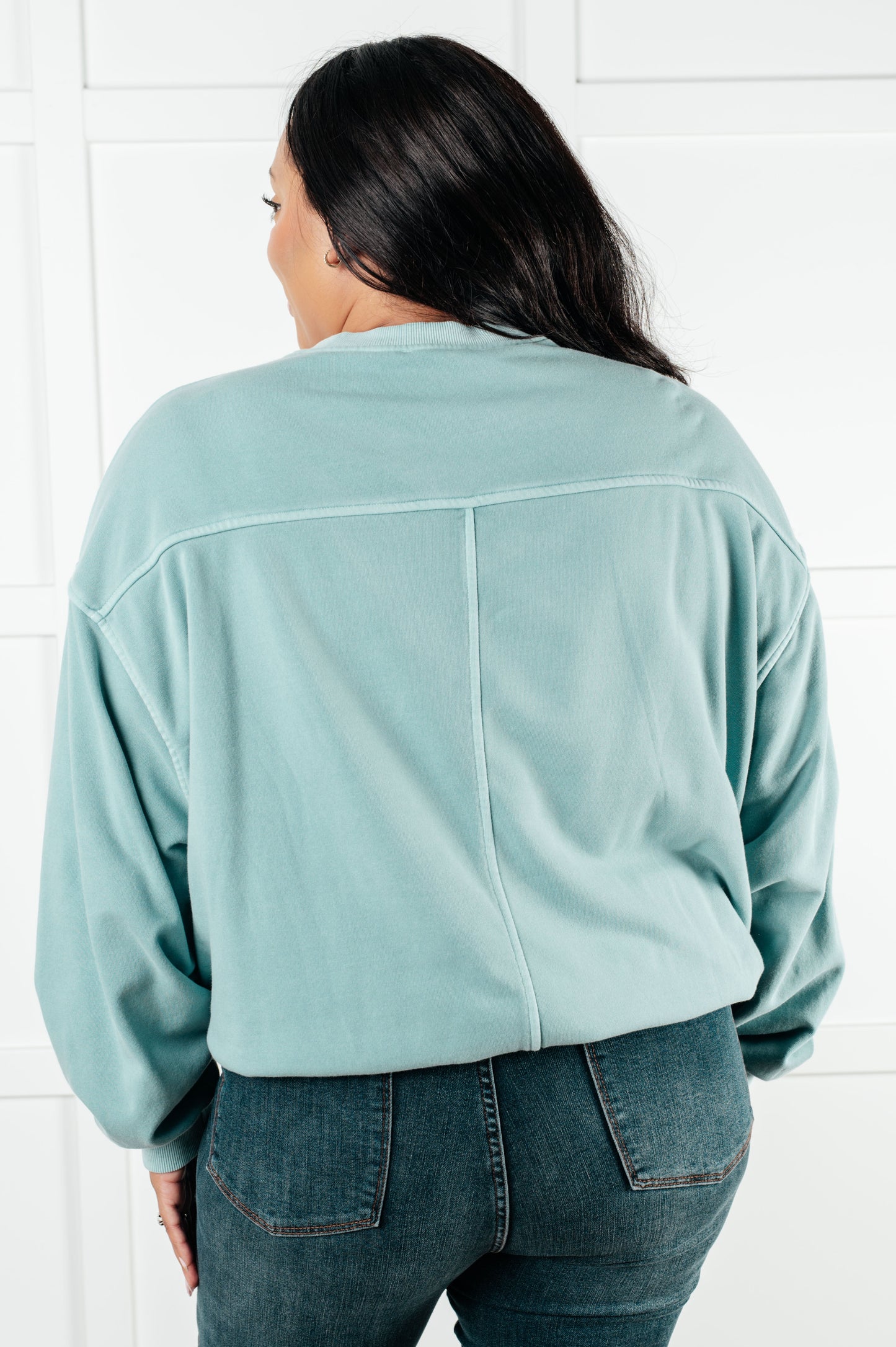 Beyond the Basics Pullover in Blue Grey