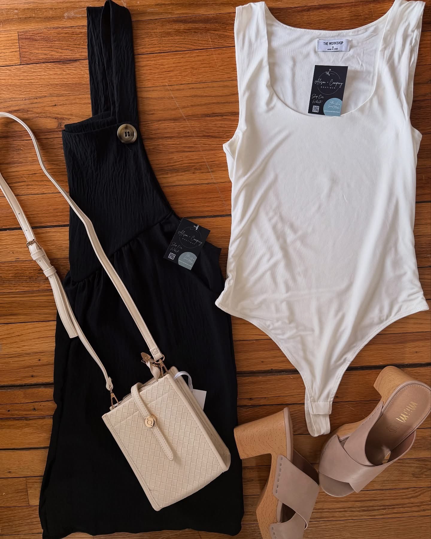 Reversible Knit Tank Bodysuit: White