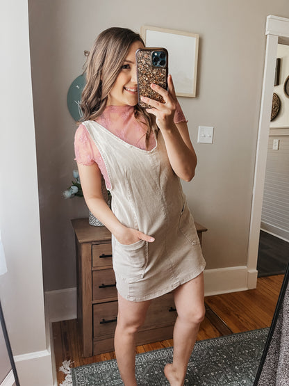 Zoey Washed Denim Dress: Ash Mocha
