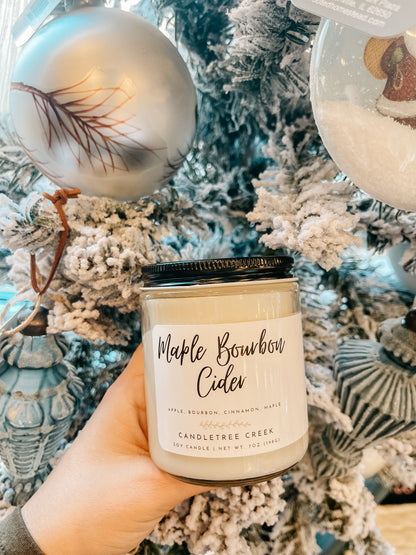 Local Made 7oz Candle: Maple Bourbon Cider