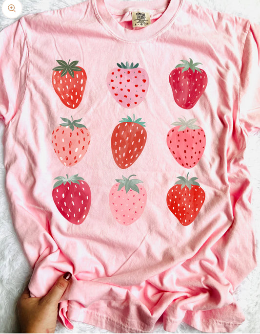 Strawberry Comfort Colors Tee