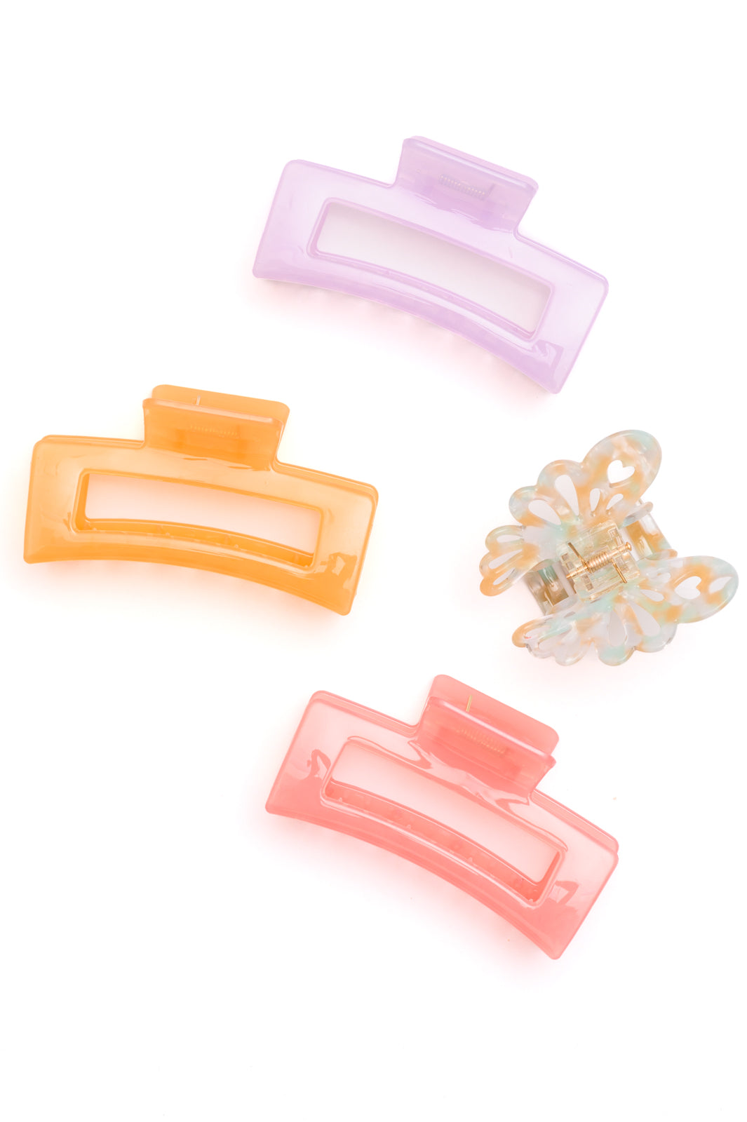 Large Jelly Claw Clip Set of 4