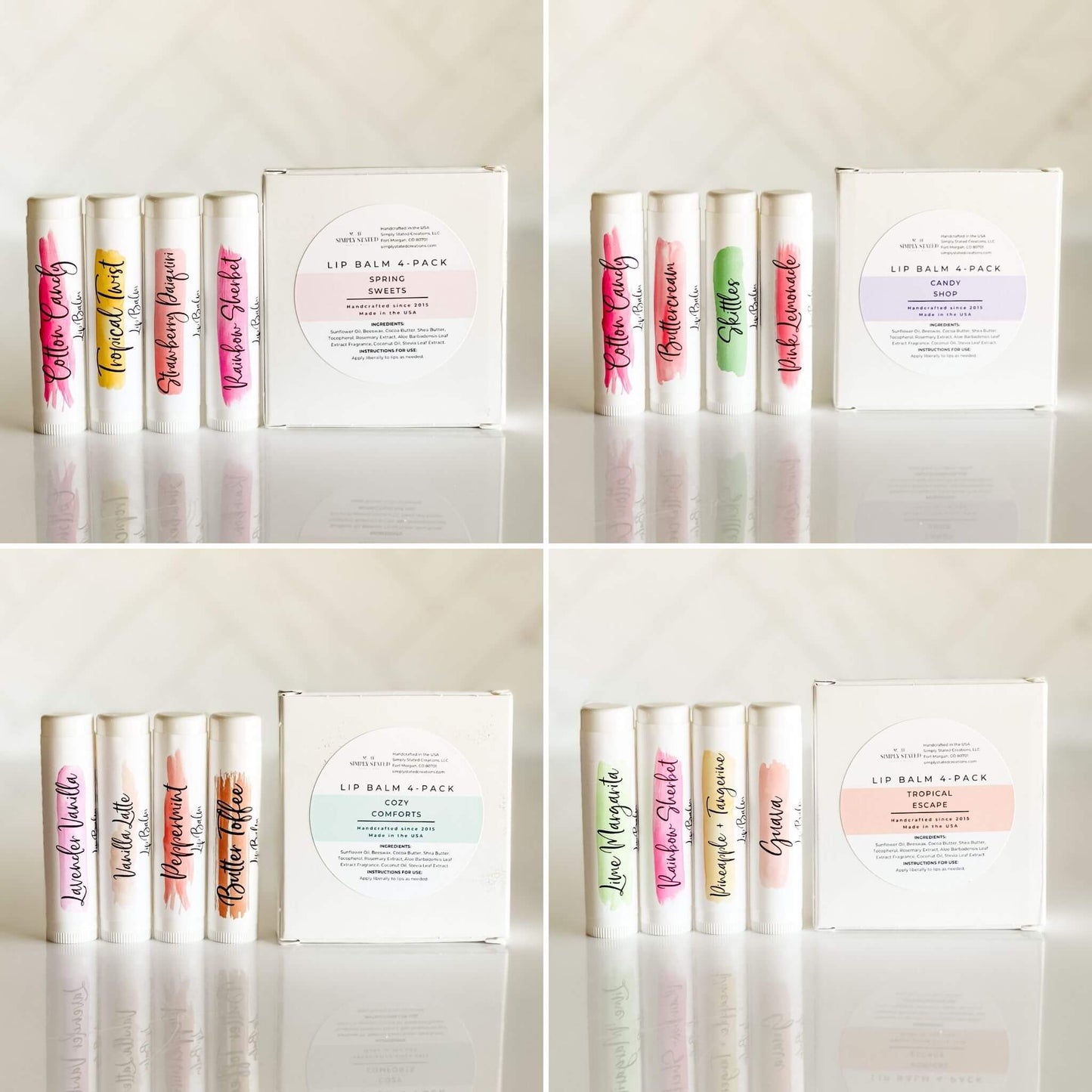 Lip Balm 4-Pack: Candy Shop