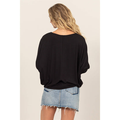 Dolman Long Sleeve: Black