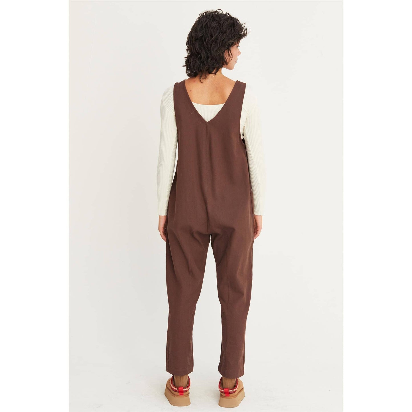 Relaxed Jumpsuit: Brown