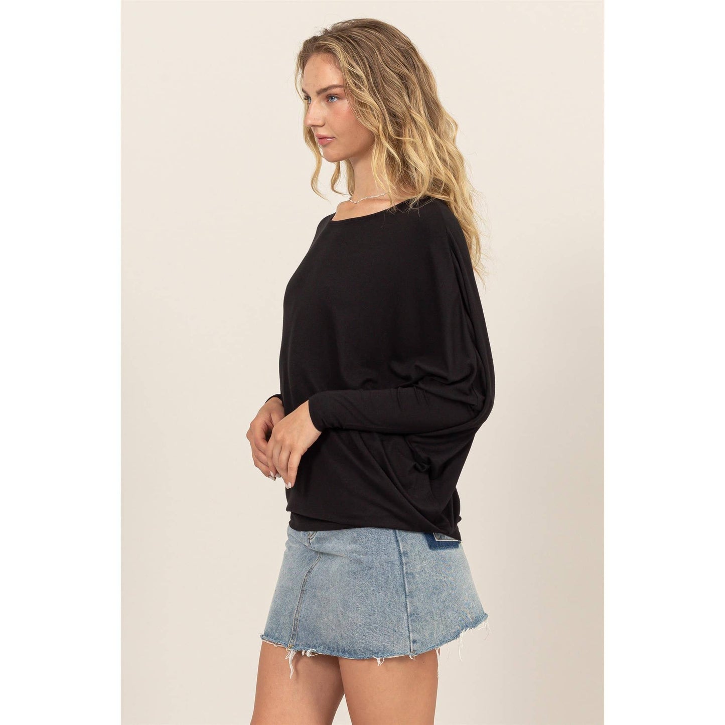 Dolman Long Sleeve: Black