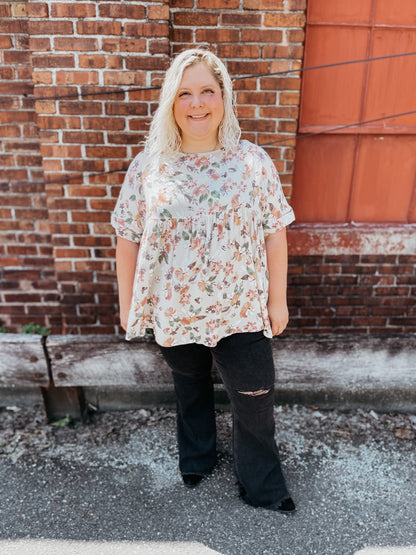 Bonnie Floral Babydoll Top {Plus}