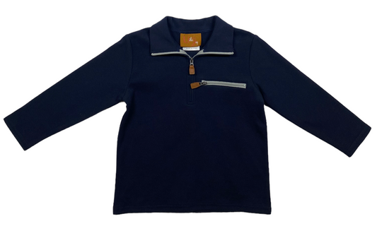 Kingston 1/4 Zip Pullover: Navy