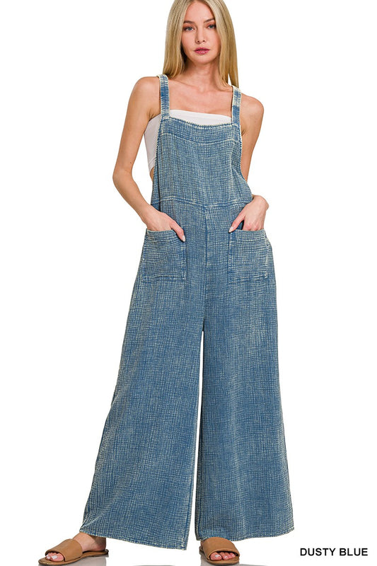 Kelsey Gauze Wide Leg Overalls