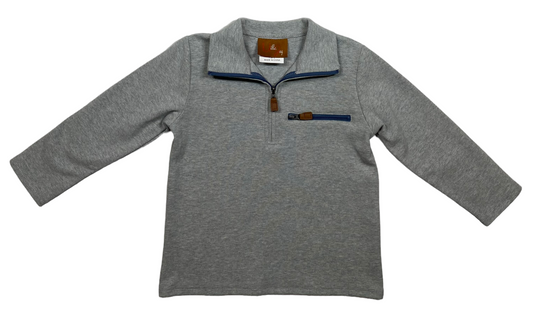 Kingston 1/4 Zip Pullover: Grey