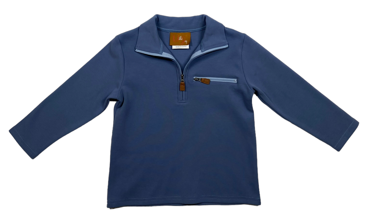 Kingston 1/4 Zip Pullover: Blue