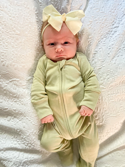 Organic Baby Peyton Zipper Sleeper - Sage