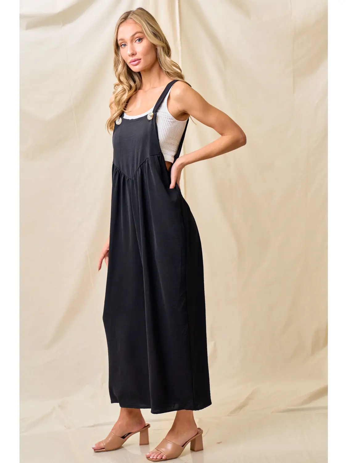 Trying to stay calm Jumpsuit: Black