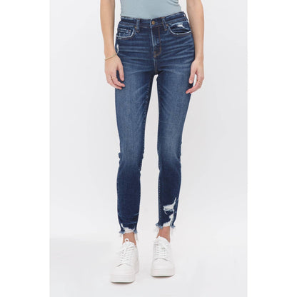 Barbera Midrise Ankle Fray Denim by Mica