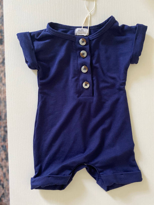 Baby Rompers: Navy Blue