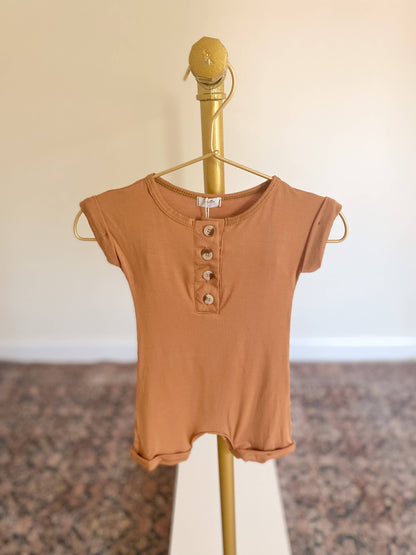 Baby Rompers: Camel