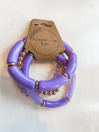 Spring Colored Stack Bracelets